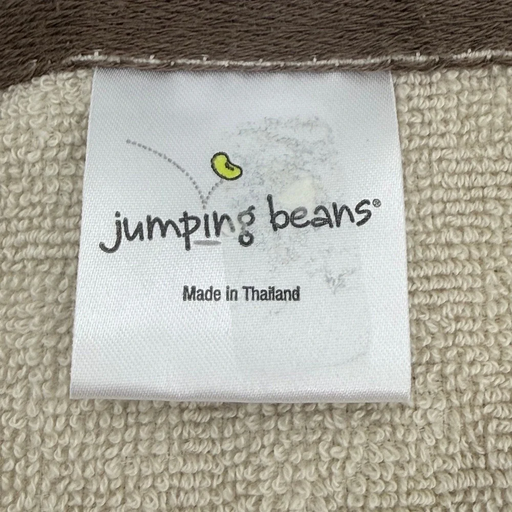 Jumping Beans Safari Elephant Hand Towels Lot of 2 Beige Giraffe‎ Cotton NOS